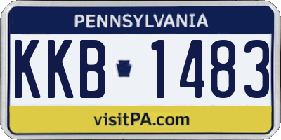 PA license plate KKB1483