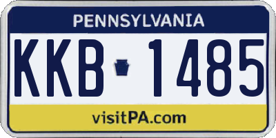 PA license plate KKB1485