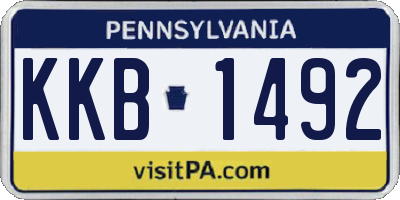 PA license plate KKB1492