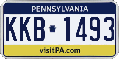 PA license plate KKB1493
