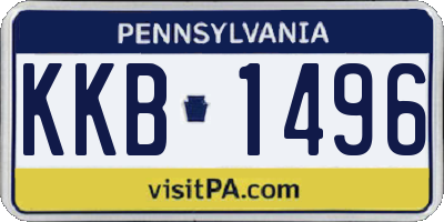 PA license plate KKB1496
