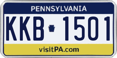 PA license plate KKB1501