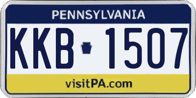 PA license plate KKB1507