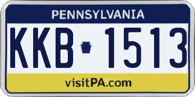 PA license plate KKB1513