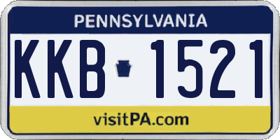 PA license plate KKB1521