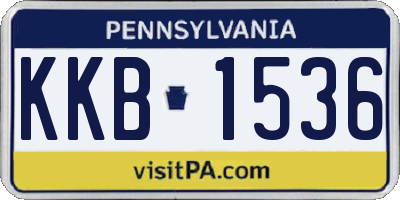 PA license plate KKB1536