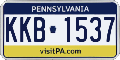 PA license plate KKB1537