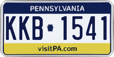PA license plate KKB1541