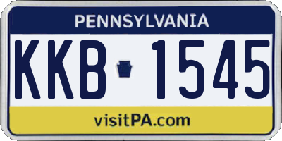 PA license plate KKB1545