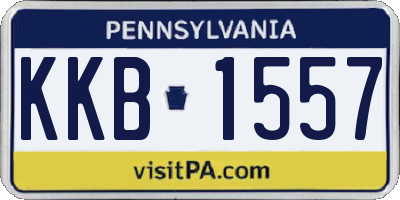 PA license plate KKB1557