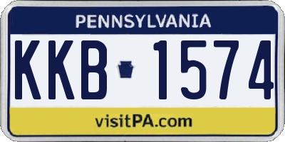PA license plate KKB1574