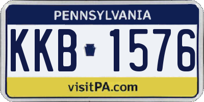 PA license plate KKB1576