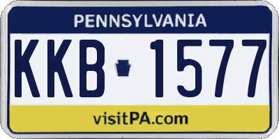 PA license plate KKB1577