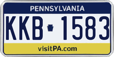PA license plate KKB1583