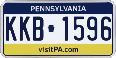 PA license plate KKB1596