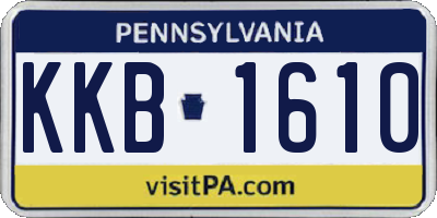 PA license plate KKB1610