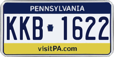 PA license plate KKB1622