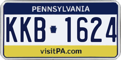 PA license plate KKB1624