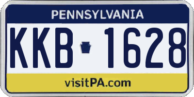 PA license plate KKB1628