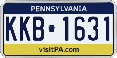 PA license plate KKB1631