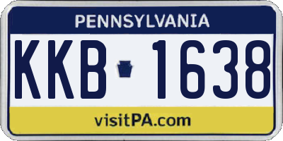 PA license plate KKB1638