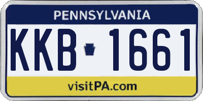 PA license plate KKB1661