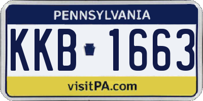 PA license plate KKB1663