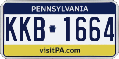 PA license plate KKB1664