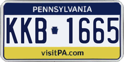 PA license plate KKB1665