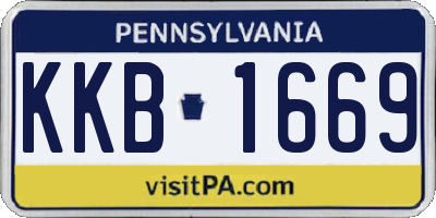 PA license plate KKB1669