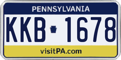 PA license plate KKB1678