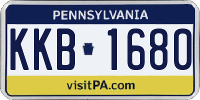 PA license plate KKB1680