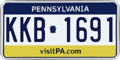 PA license plate KKB1691
