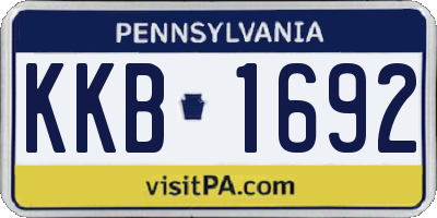 PA license plate KKB1692