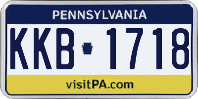 PA license plate KKB1718