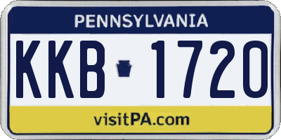 PA license plate KKB1720