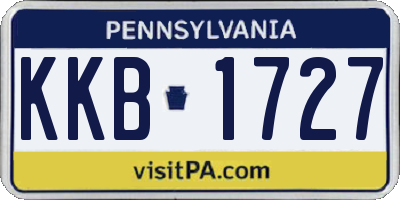 PA license plate KKB1727