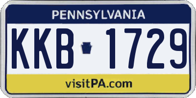 PA license plate KKB1729