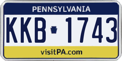 PA license plate KKB1743