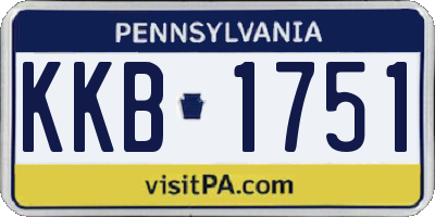 PA license plate KKB1751