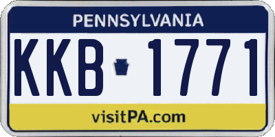 PA license plate KKB1771