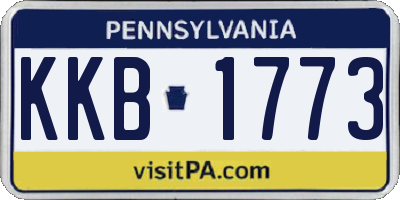 PA license plate KKB1773