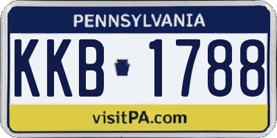 PA license plate KKB1788