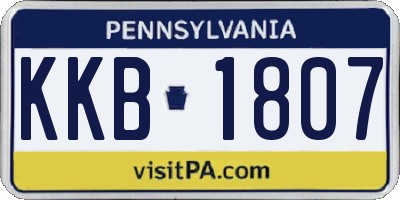 PA license plate KKB1807