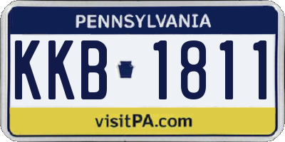 PA license plate KKB1811