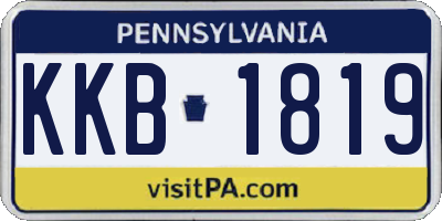 PA license plate KKB1819