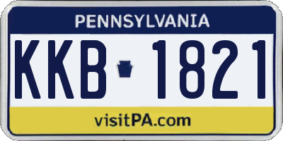 PA license plate KKB1821