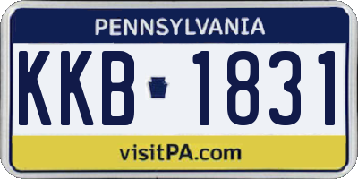 PA license plate KKB1831