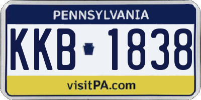 PA license plate KKB1838