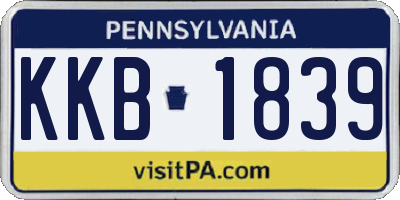 PA license plate KKB1839